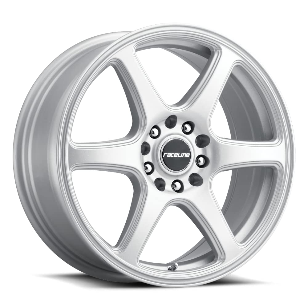 146S Raceline MATRIX Wheel Silver 17X7.5"5X110/5X115 Bolt Pattern +40mm Offset/(5.82"B/S) 6 Spoke Aluminum Passenger Car Wheels, Full Size Replacement Silver Car Rims