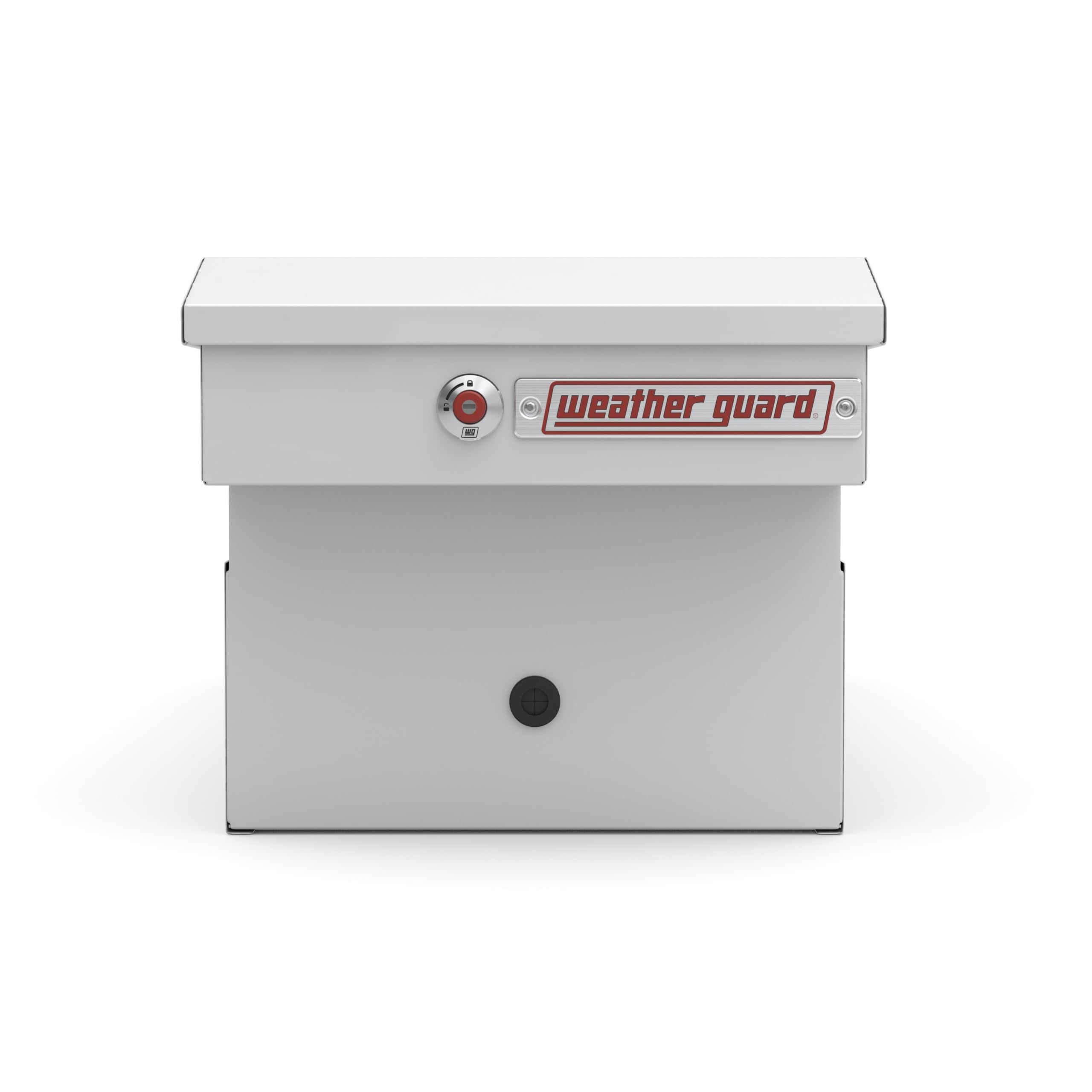 125-3-04 Weather Guard Steel Crossover Gull Wing Truck Tool Box, Standard Profile, Fits Full Size Trucks, 11.3 cu ft Storage Capacity (White)