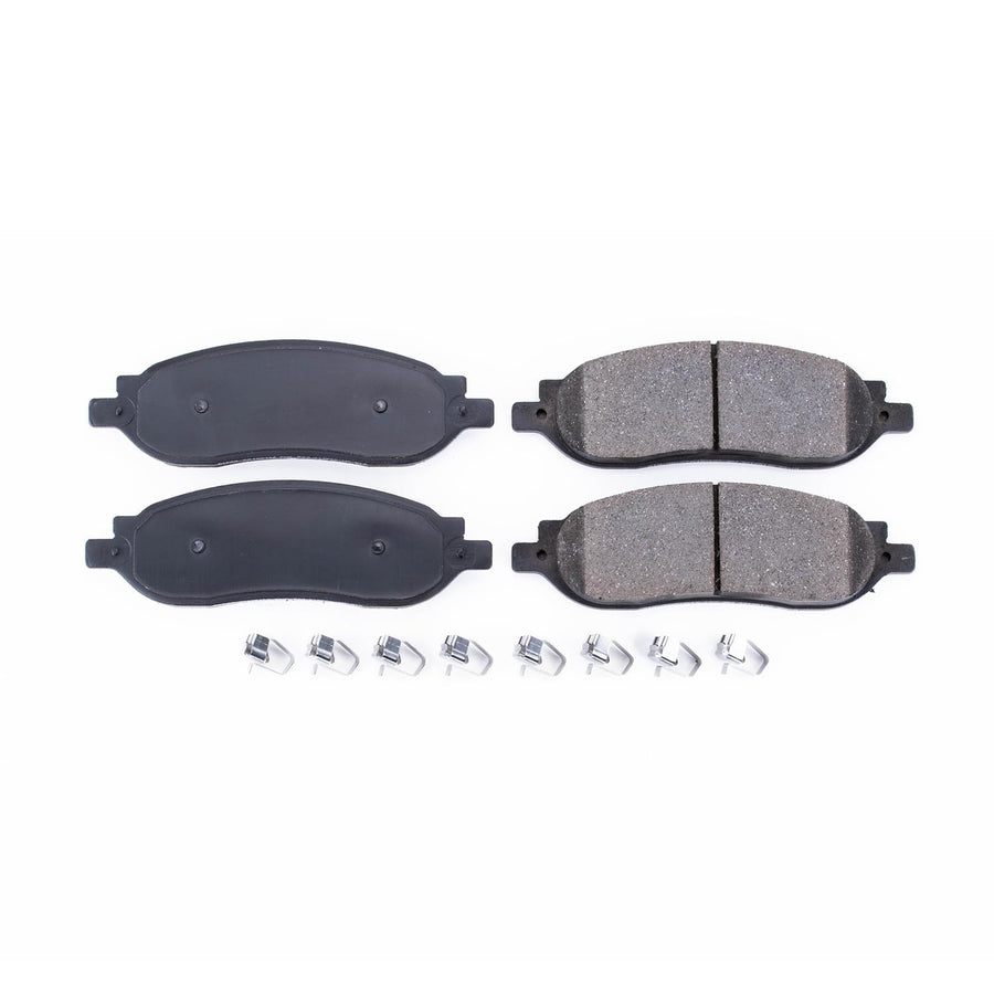 Power Stop Brake Kit Rear For Ford F-250 Super Duty 2005-07 | Ford F-350 Super Duty 2005-07 - Ceramic Brake Pads With Installation Hardware, 17-1068