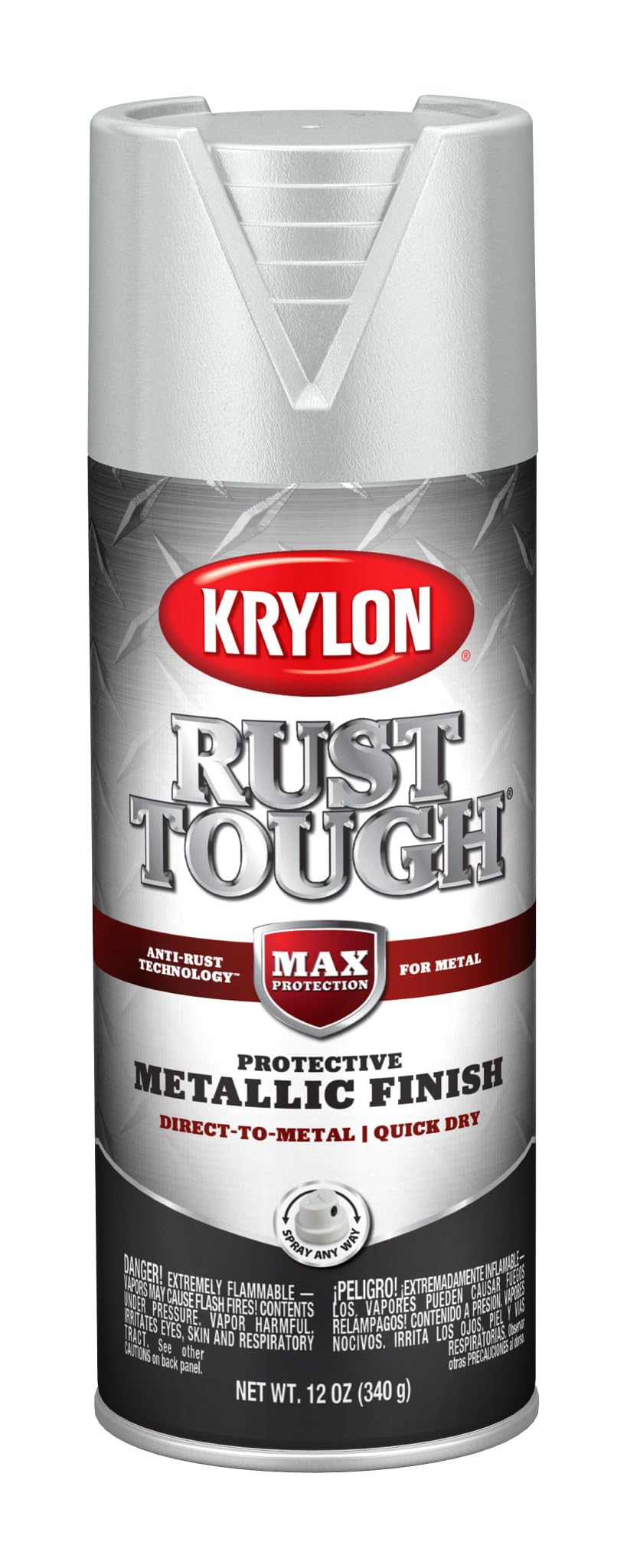 Krylon 'Rust Tough' Silver Metallic Rust Preventive Enamel K09232007 - 12 oz. Aerosol
