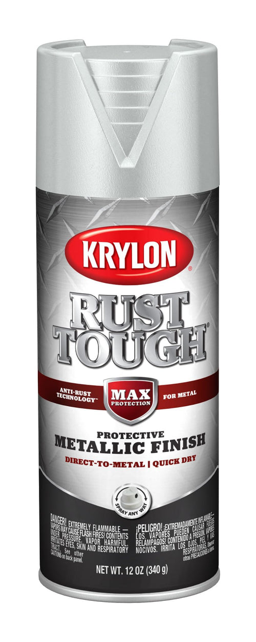 Krylon 'Rust Tough' Silver Metallic Rust Preventive Enamel K09232007 - 12 oz. Aerosol