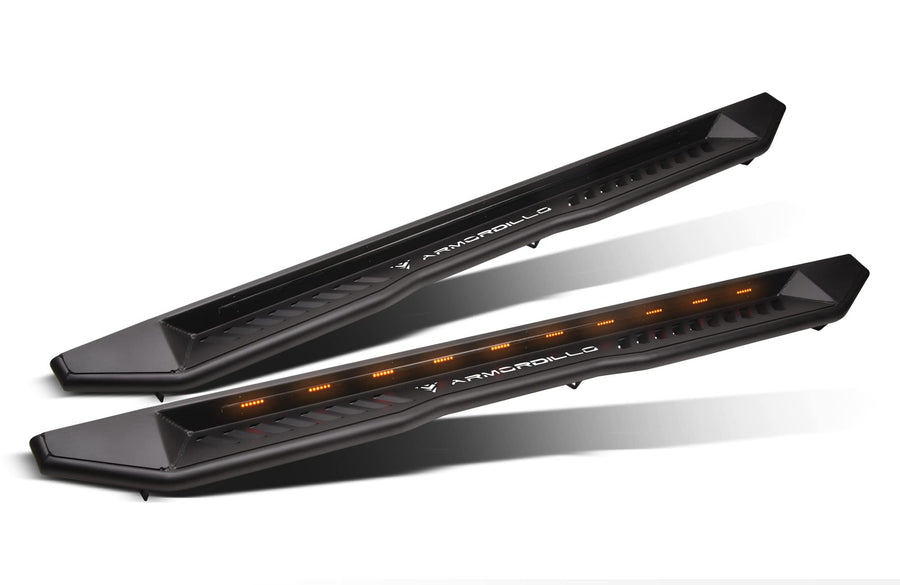FX Sequential LED Armordillo Running Boards|Compatible with 2020-2025 Jeep Gladiator JT|8735541|Matte Black|Lighted Side Step|Neft Bars