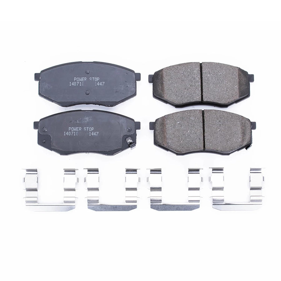 Power Stop Brake Kit Front For Hyundai Tucson 2010-11 | Kia Sportage 2011 - Ceramic Brake Pads With Installation Hardware, 17-1447