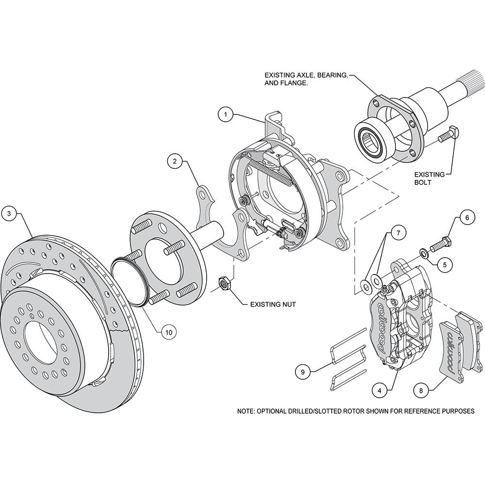 P/S DPL Park Brake Kit, Red