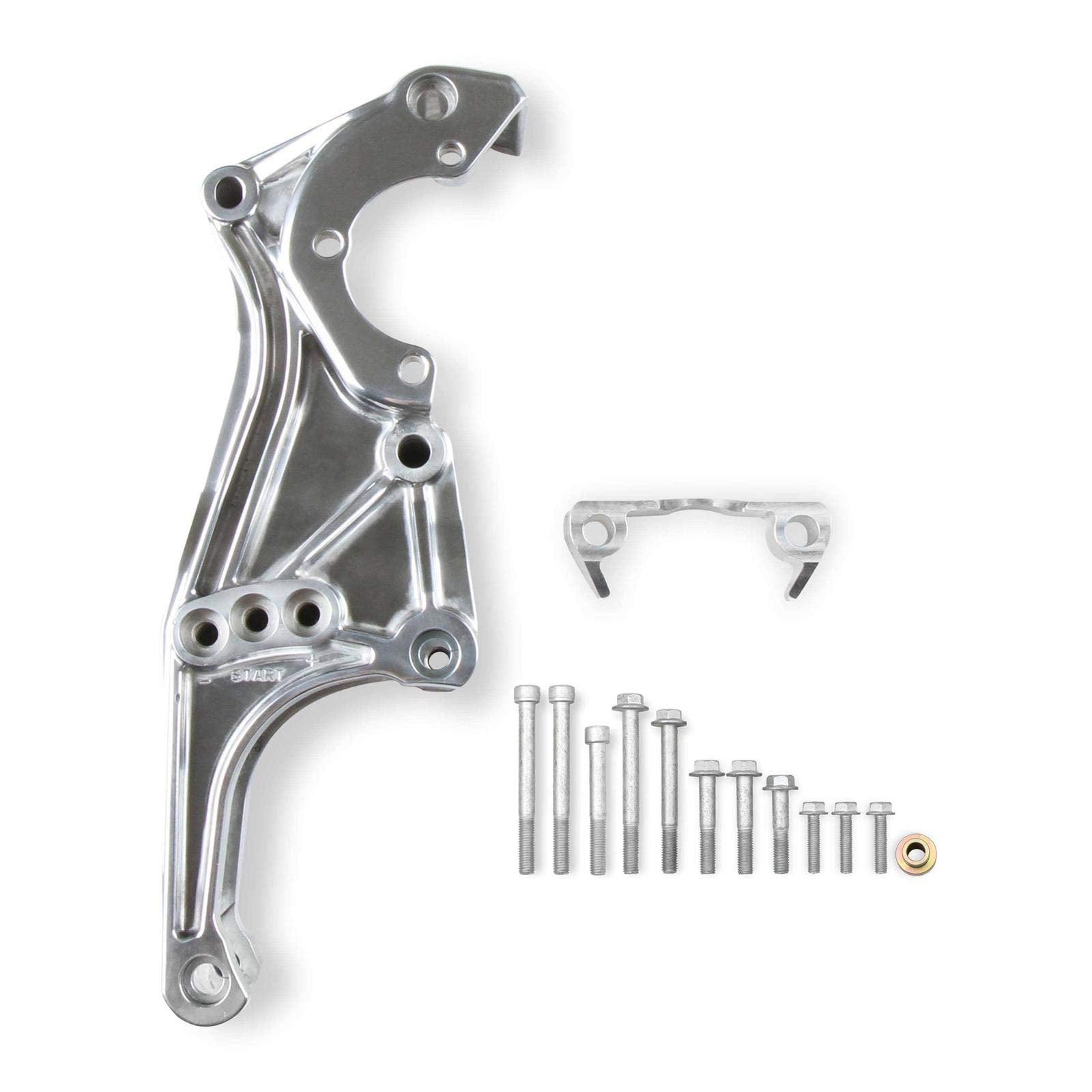 Holley Low 20-155P LS Accessory Drive Bracket - Driver's Side P/S & Alt Bracket Polished