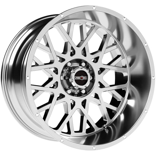 22x12 Vision Rocker 412 6x5.5" -51mm Chrome Wheel Rim 22" Inch