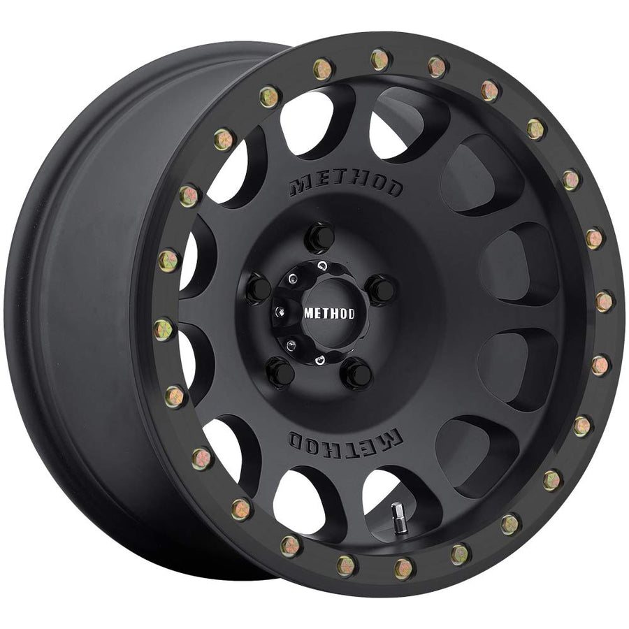 Method Race Wheels 105 Matte Black Beadlock 17x8.5" 6x135", 0mm offset 4.75" Backspace, MR10578516500B