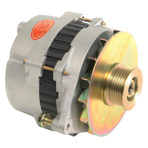 Alt GM CS144 Powermaster Natural 200A XS Volt™ 6 grv Pulley/Baffle Str MTG Threaded MTG Ear for Corvette etc