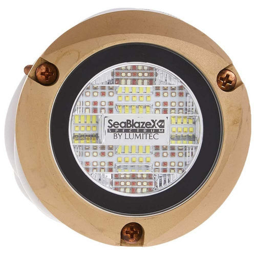SeaBlaze X2 Lumitec Underwater Light, Bronze, Spectrum RGBW, One Size