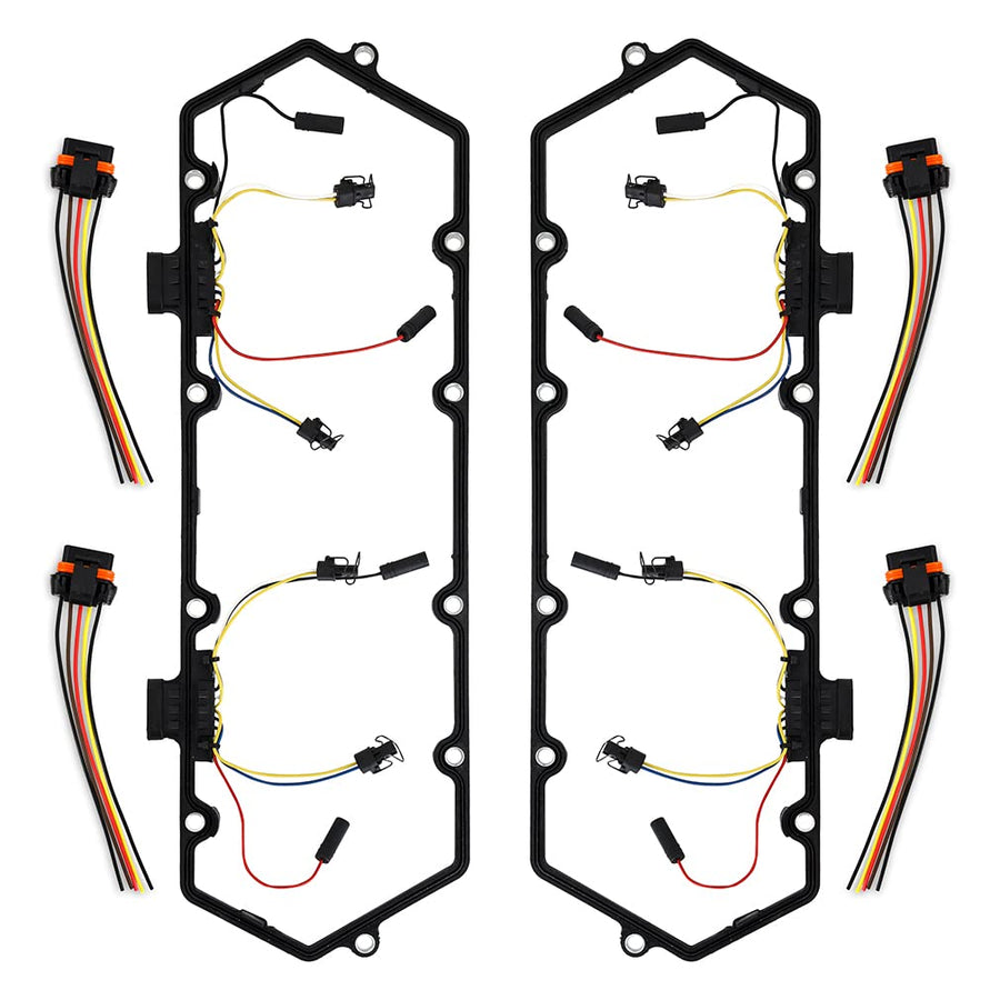 Mishimoto Valve Cover Gasket Set and Glow Plug Harness Compatible With Ford Powerstroke 7.3L 1994-1997