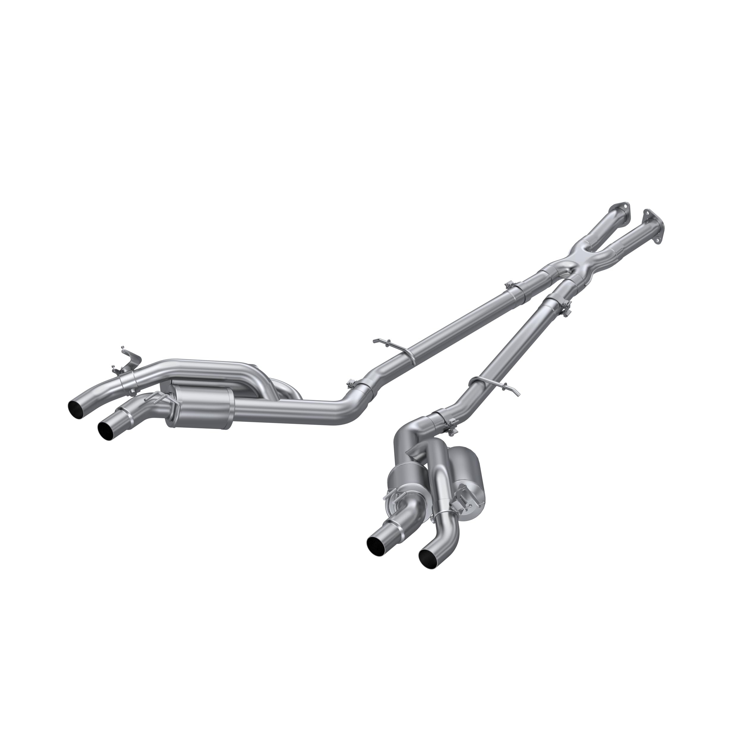 2022 Kia Stinger MBRP 3.3L T304 SS Cat-Back Exhaust- Dual Split Rear Quad Outlet Uses Factory Bezels
