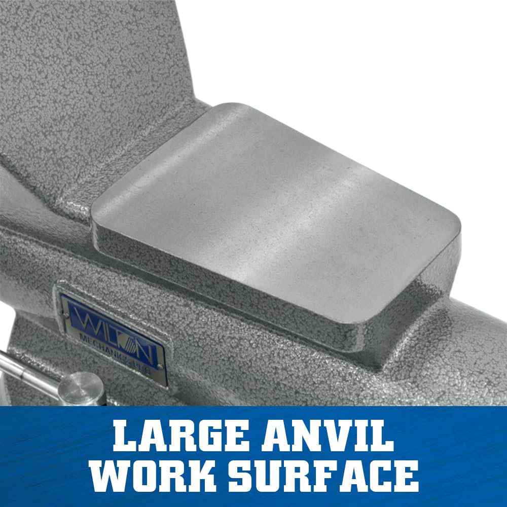 Wilton Pro Mechanics Bench Vise, 10" Jaw Width, 12" Jaw Opening, 5-1/4" Throat (Model 8100M)