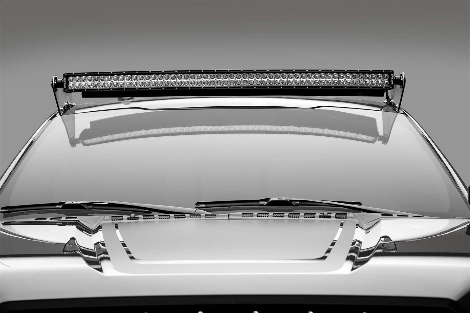 ZROADZ LED Front Roof Mounting Bracket - Compatible w/ 2015-2020 All Ford F-150 - to Mount (1) 52 Inch or Similar Style Curved Light Bar (Not Included) - PN #Z335162