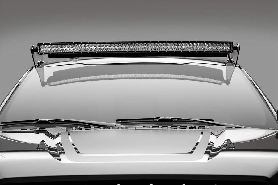 ZROADZ LED Front Roof Mounting Bracket - Compatible w/ 2015-2020 All Ford F-150 - to Mount (1) 52 Inch or Similar Style Curved Light Bar (Not Included) - PN #Z335162