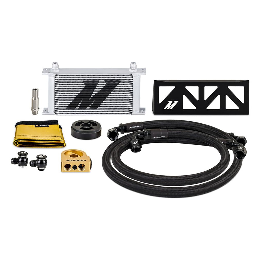 Mishimoto Oil Cooler, Silver Cooler Compatible with Subaru BRZ/Toyota GR86 2022+, Thermostatic