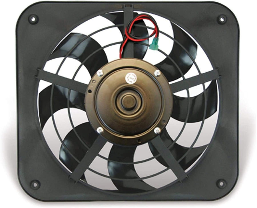 Black Flex-a-lite 143 Lo-Profile S-Blade Electric Pusher Fan