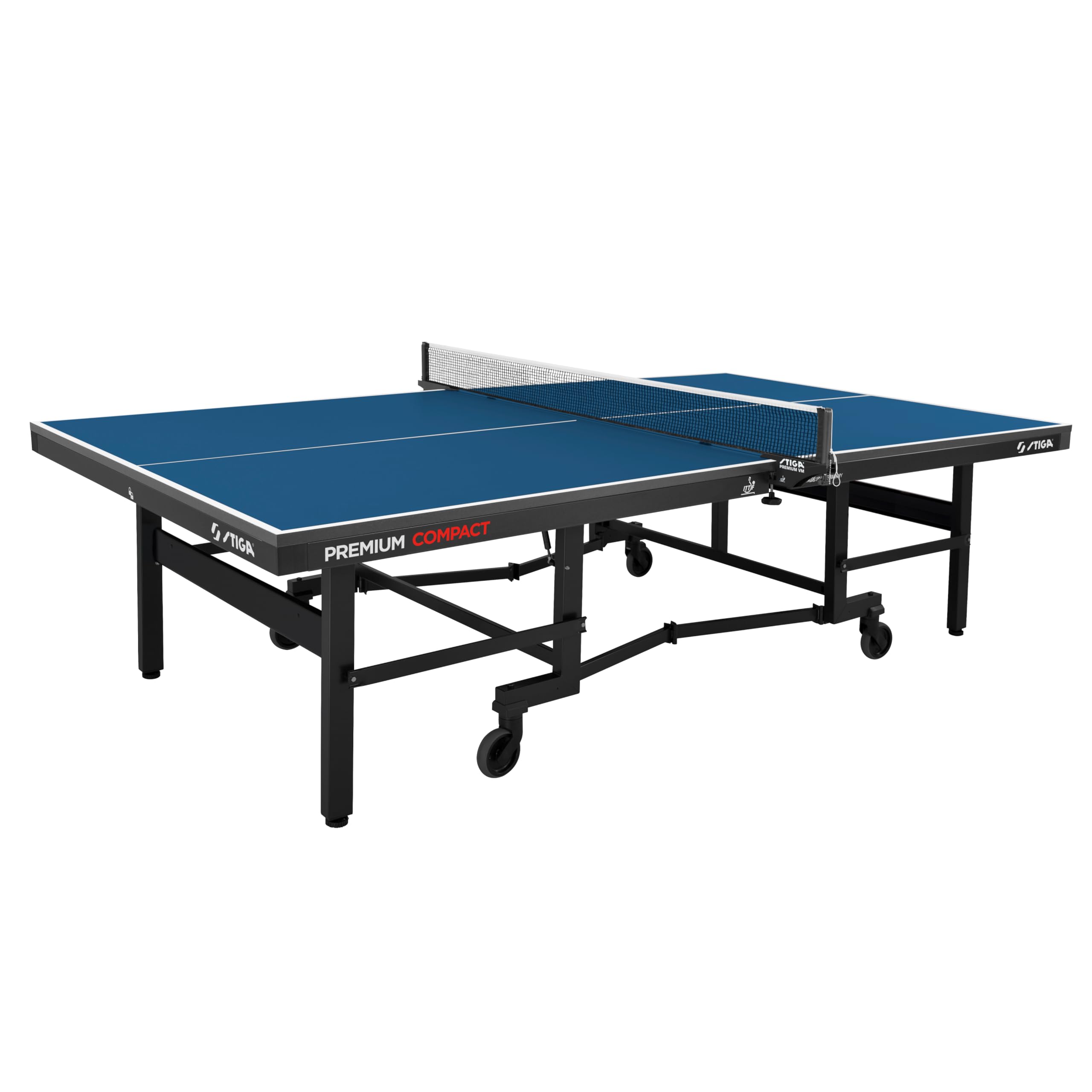 STIGA Compact Premium ITTF Approved Tennis Table – Folds to Minimal Storage Dimensions and Comes Fully Assembled