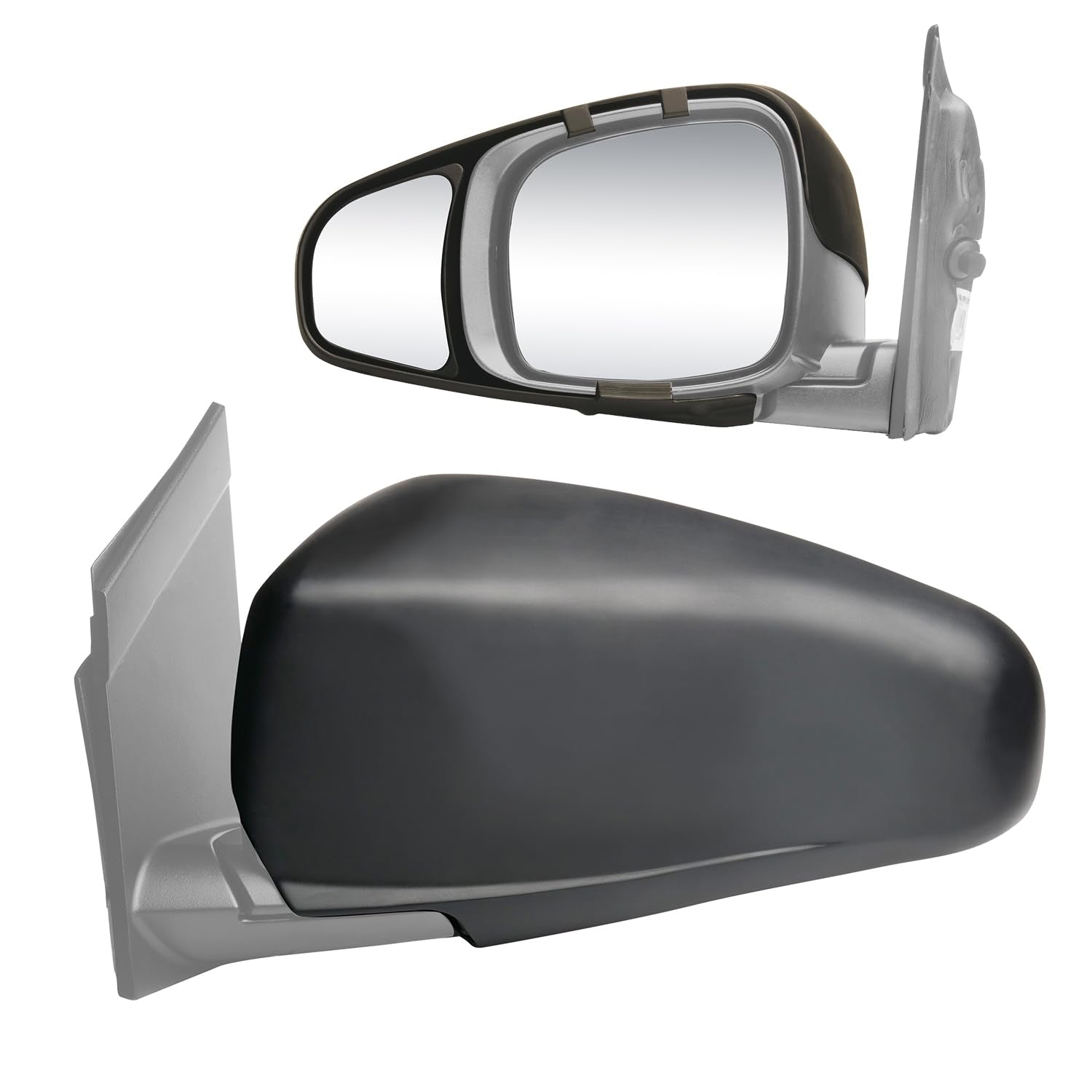 K SOURCE 80720 Snap & Zap Custom Fit Towing Mirror for 2008-2016 Town & Country, 2008-2017 Grand Caravan, 2012-2015 C/V, 2009-2012 Routan, Patented