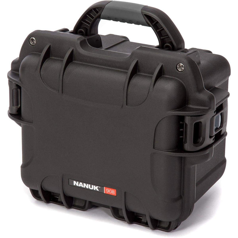 Black Nanuk 908 Waterproof Hard Case with Padded Dividers