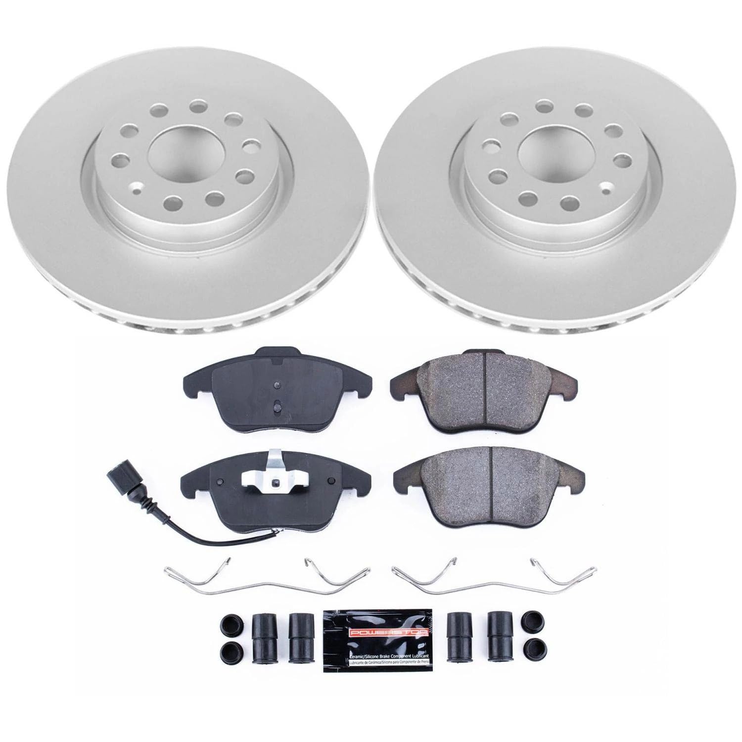 Power Stop Z23 Evolution Geomet Coated Brake Kit For Audi Q3, Audi Q3 Quattro, VW Passat, VW Tiguan, Limited VW Tiguan [Model Specific]