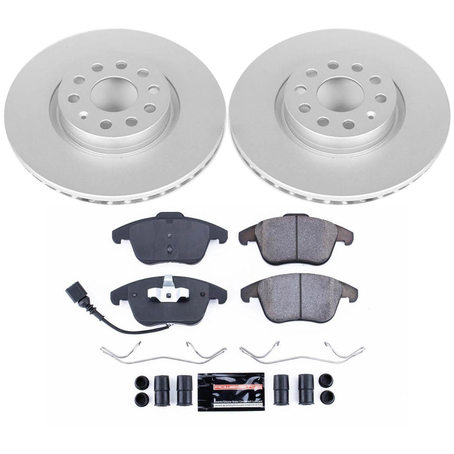 Power Stop Z23 Evolution Geomet Coated Brake Kit For Audi Q3, Audi Q3 Quattro, VW Passat, VW Tiguan, Limited VW Tiguan [Model Specific]