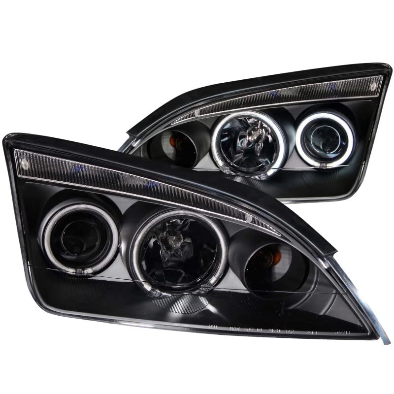 Projector Headlight Set ANZO USA w/CCFL Halo-Black 121198
