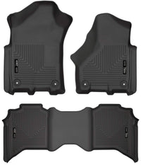 Weatherbeater Husky Liners | Fits 2019 Dodge Ram 3500 Crew Cab - Front & 2nd Row Liner