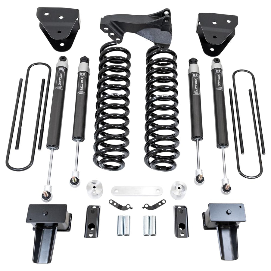 4'' ReadyLIFT Coil Spring Lift Kit with Falcon 1.1 Monotube Front/Rear Shocks and Front Track Bar Bracket For Ford F250/F350 Diesel 4WD