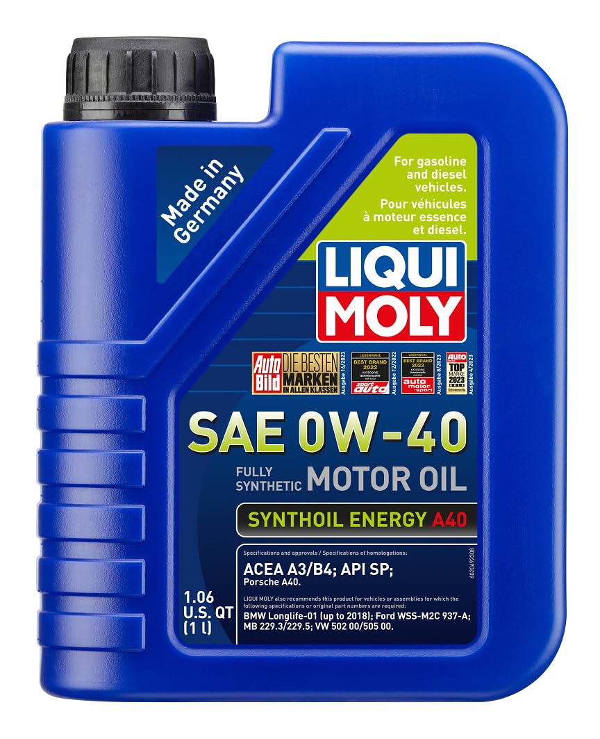 LIQUI MOLY A40 Synthoil Energy SAE 0W-40 | 1 L | Fully synthetic engine oil | SKU: 2049