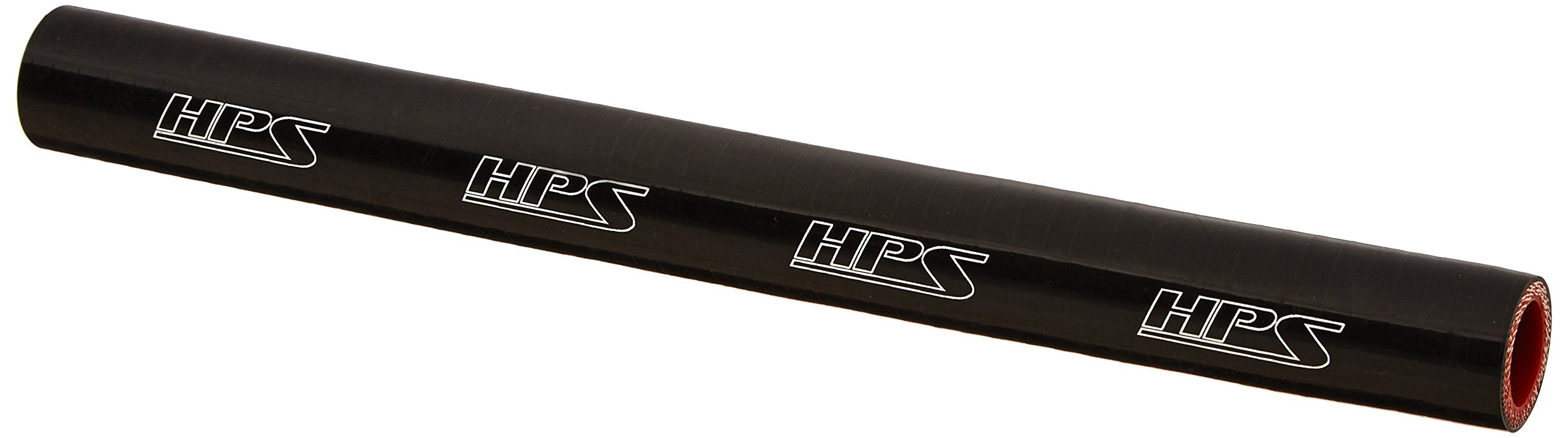 HPS HTST-075-BLK 4-ply Silicone High Temperature Tube Coupler Hose, 100 PSI Maximum Pressure, 12" Length, 3/4" ID, Black