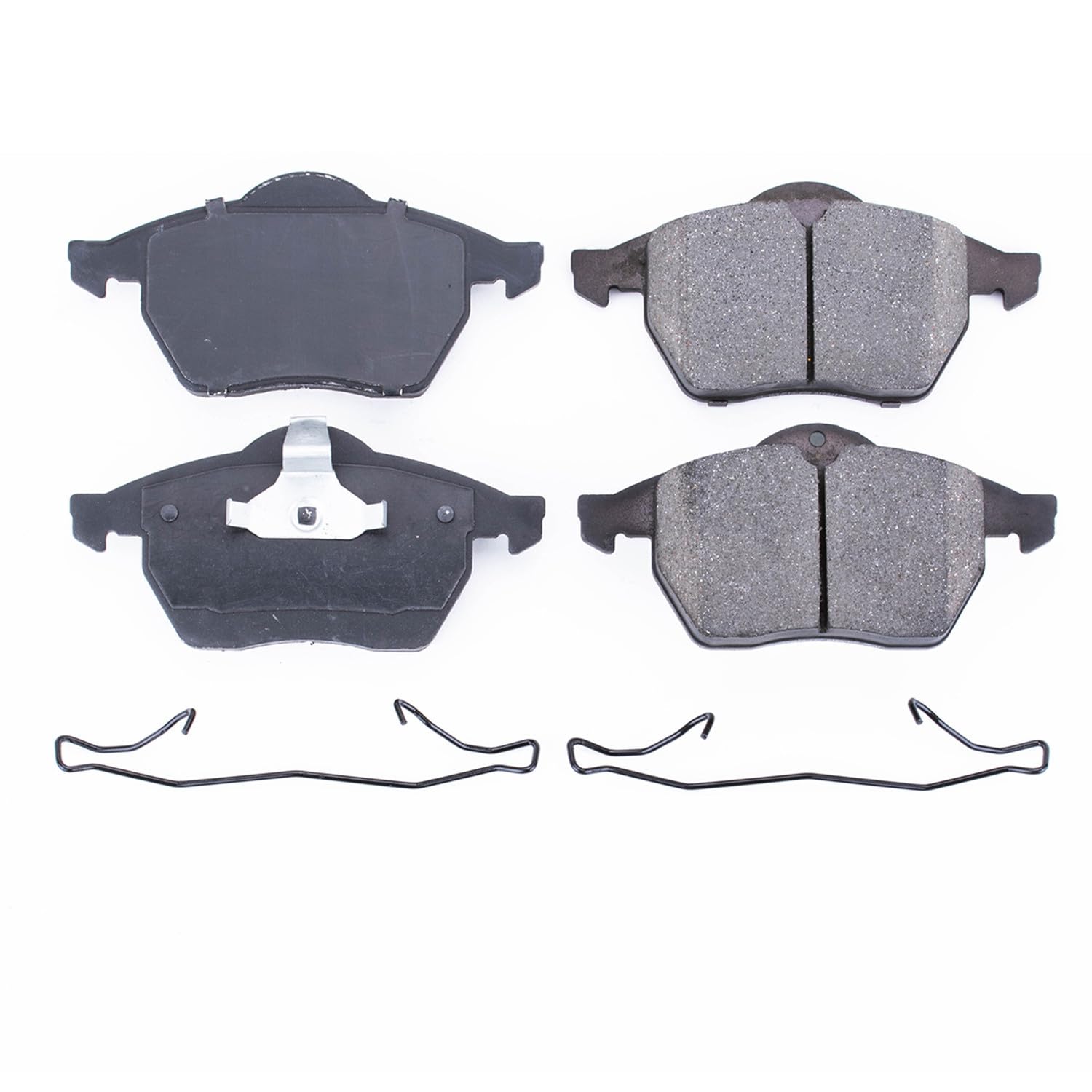 Power Stop Front Brake Kit For Audi A4 1996-99 |A4 Quattro 1996-99 |Saab 9-5 1999 |900 1997-98 - Brake Pads Ceramic With Installation Hardware, 17-736