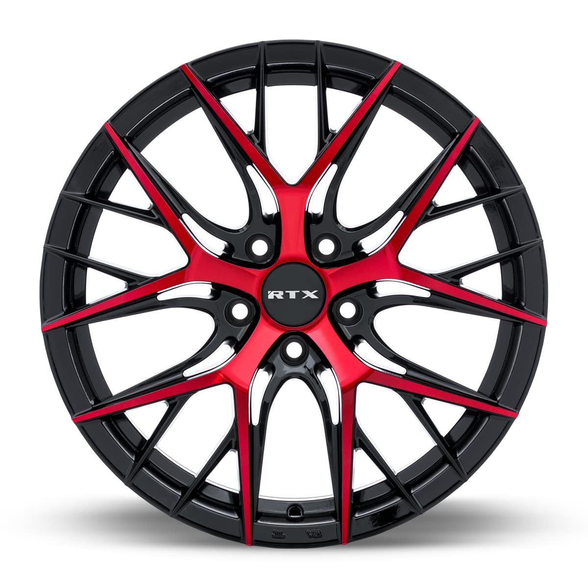 RTX® Valkyrie • 083055 • Gloss Black Machined Red • 18x8 5x114.3 ET40 CB73.1