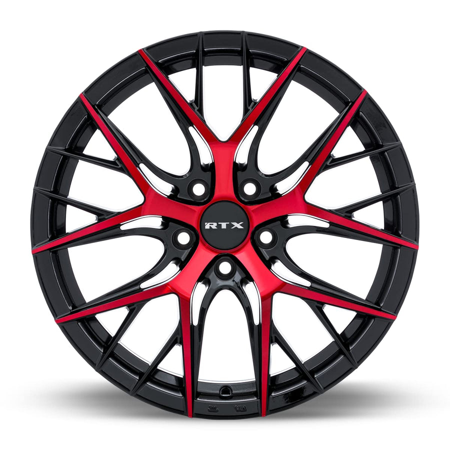 RTX® Valkyrie • 083055 • Gloss Black Machined Red • 18x8 5x114.3 ET40 CB73.1