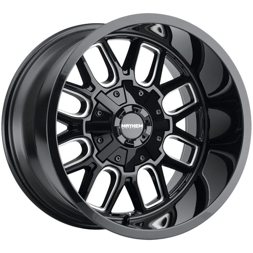 Cogent MAYHEM 8107 Gloss Black/Milled Spokes 20X9 6-135/6-139.7 0mm 106mm Wheel with Painted (0 x 9. inches /6 x 135 mm, 0 mm Offset)
