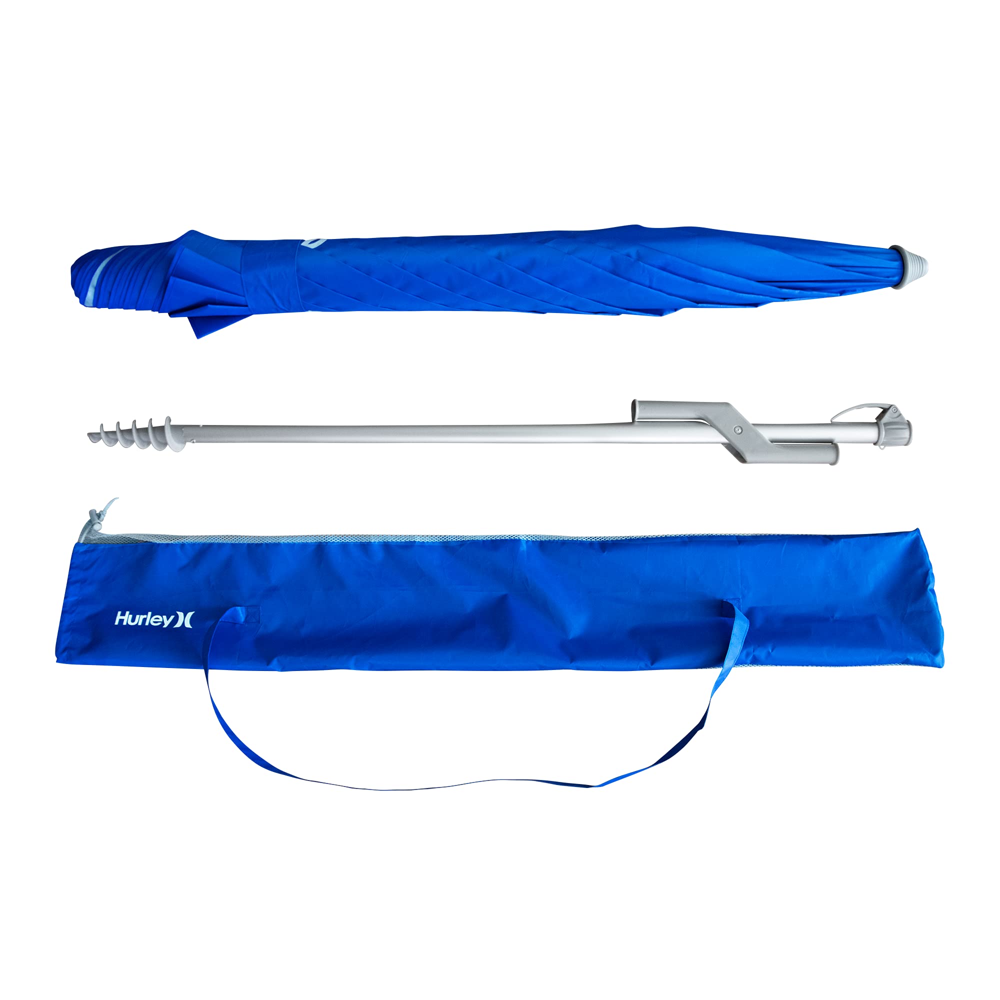 7' Hurley Beach Umbrella, Signal Blue