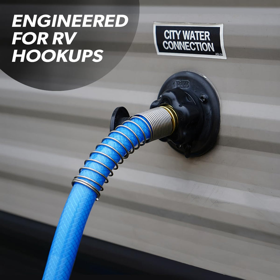 W01-9300 Valterra AquaFresh High Pressure Drinking Water Hose, Water Hose Hookup for RV - 5/8" x 25', Blue