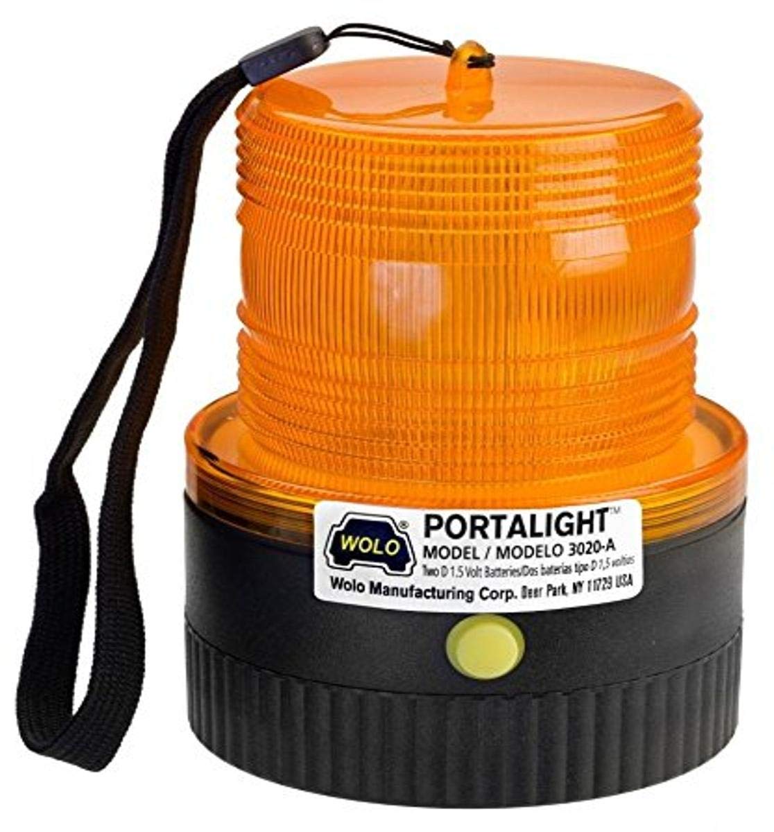 Wolo Portalight 3020-A Battery Powered Super Bright LED Warning Light with Magnetic Base, 1 Pack