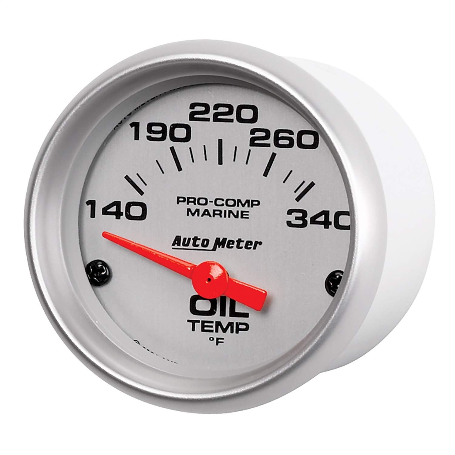 AutoMeter Oil Temp Gauge, 2 1/16", 140-300ºf, Electric, Marine Silver (200764-33)