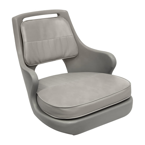 8WD015-3-717 Wise Standard Compact Pilot Chair with Cushions and Mounting Plate, Grey/Grey