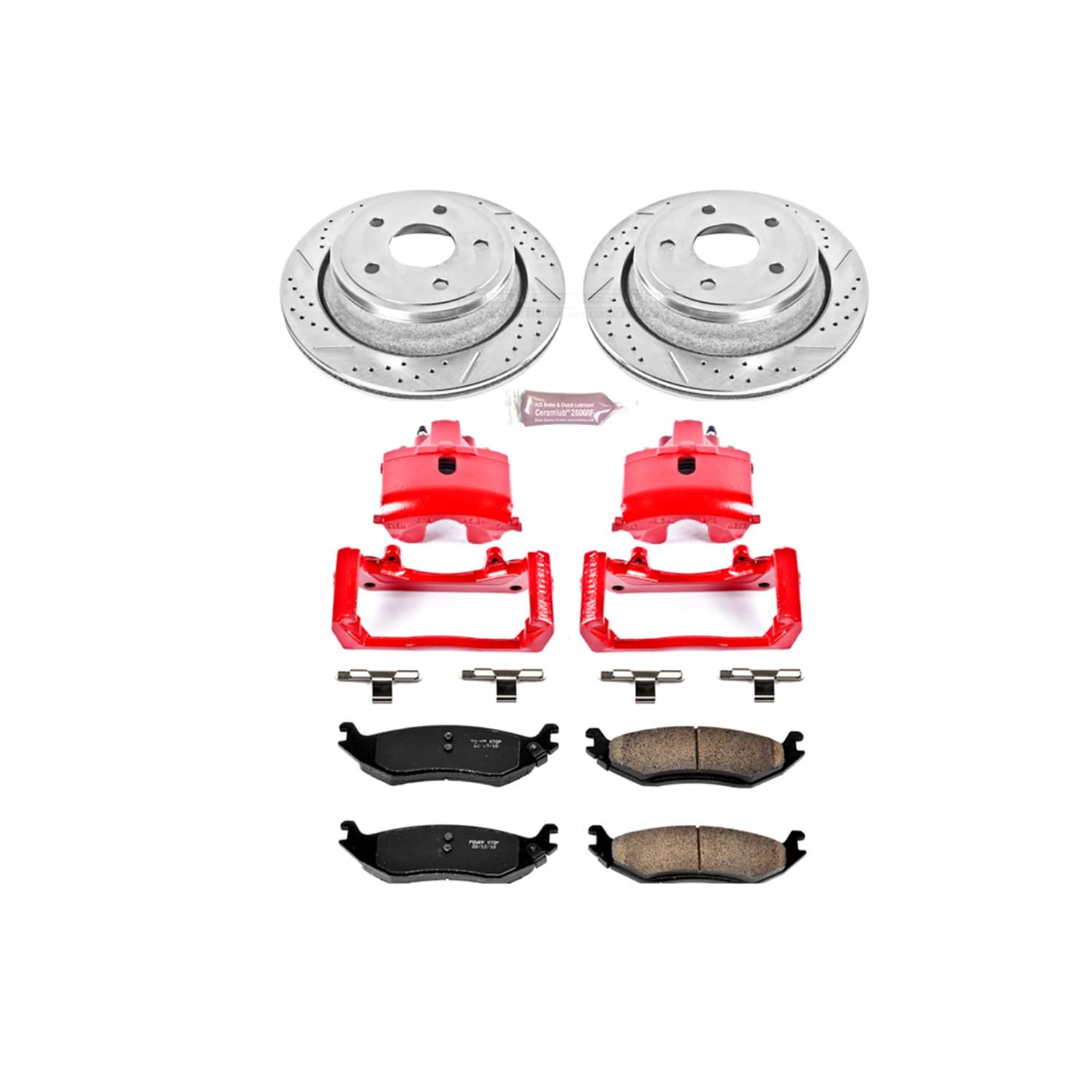 1-Click Performance Brake Kit Power Stop (KC2172) with Calipers For Chrysler Aspen, Dodge Durango, Dodge Ram 1500, Ram 1500, Ram 1500 Classic [Model Specific]