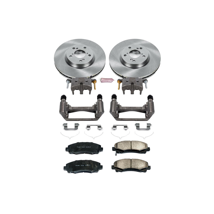 Power Stop KCOE5939 1-Click Autospecialty OE Replacement Brake Kit with Calipers For Honda Ridgeline 2012-2014 [Model Specific]