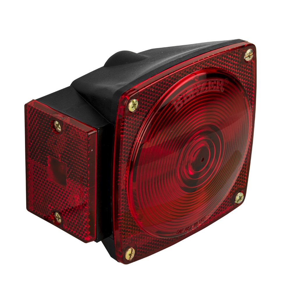 Hopkins Blazer International C6423 Square Trailer Light Kit – DOT Approved Stop/Tail/Turn & Marker Side Lights for Trailers Under 80", Complete Wiring Harness & Hardware