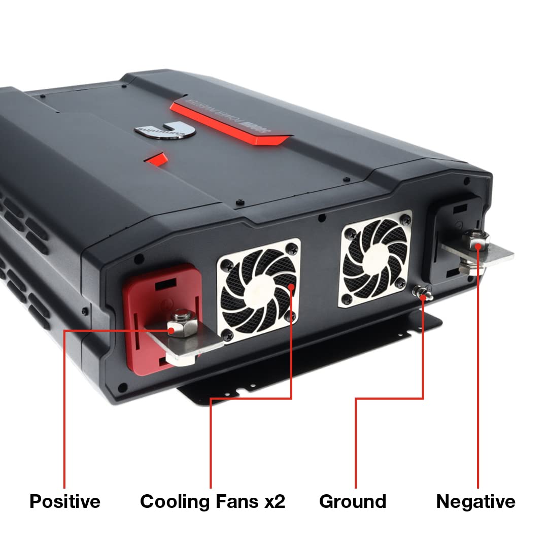 5000 Watts Cummins Inverter Modified Sine Wave Truck Inverter 12 Volts to 110 Volts Four AC Outlets Two USB Ports (Plus Cable Kit)- CMN5000W - Inverters for Vehicles, Van Life, Camping