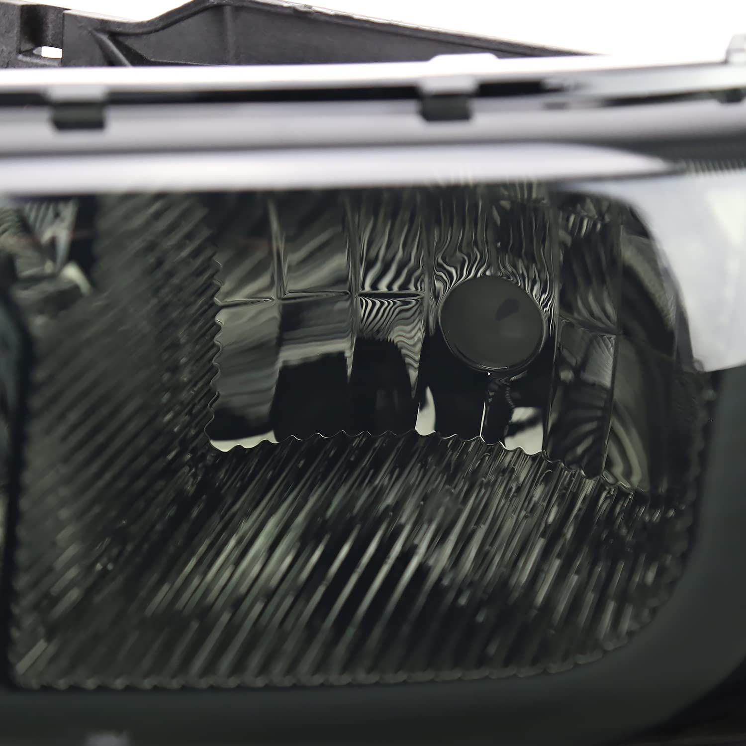 Chrome Housing SPEC-D TUNING Smoke Lens Headlights Lamps+LED Tube Strip Compatible with 1999-2006 GMC Sierra 1500/2500/3500, Left + Right Pair Headlamp Assembly