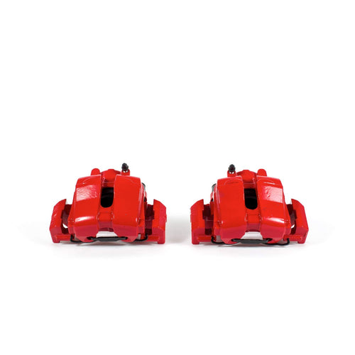 Power Stop S4916 Front Pair of High-Temp Red Powder Coated Calipers For Ford Escape 2005-2006, Mazda Tribute 2005-2006, Mercury Mariner 2005-2007 [Model Specific]
