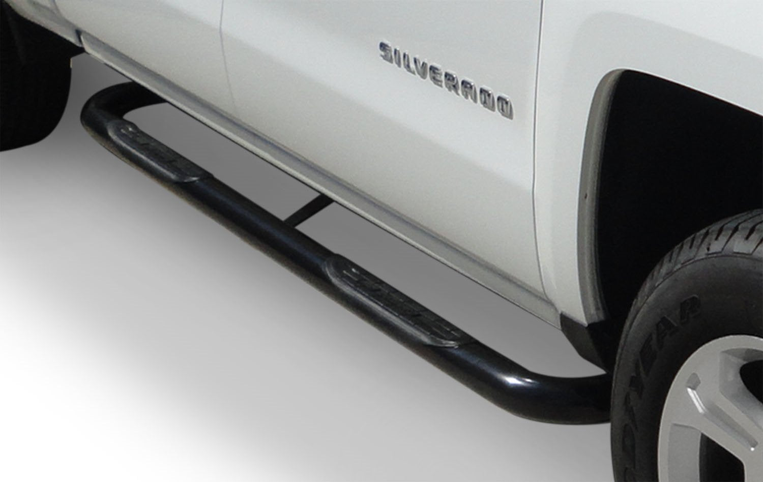 4000 Series Go Rhino SideSteps - Cab Length | 4058B | Fits 2014-2018 Chevrolet Silverado & GMC Sierra 1500 Double Cab; 2015-2019 Silverado & Sierra 2500 HD, 3500 HD Double Cab (See Description)