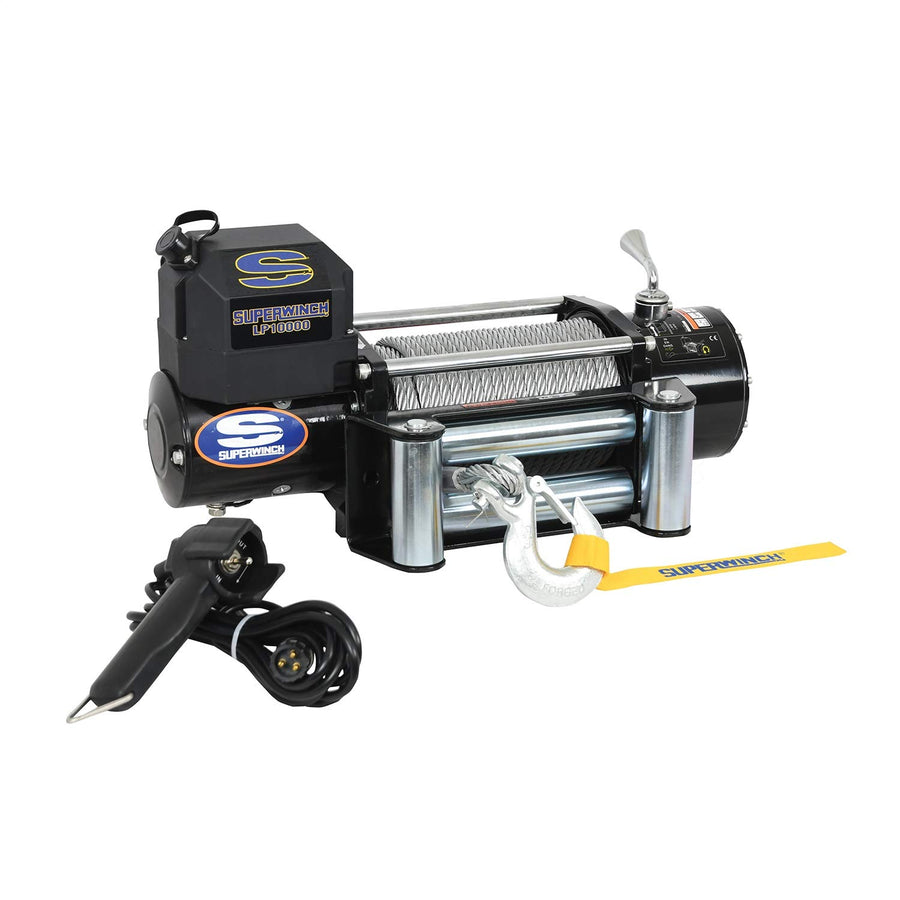 LP10000 Superwinch 1510200 Winch, 10,000lbs/4536kg single line pull with roller fairlead, and 12' handheld remote