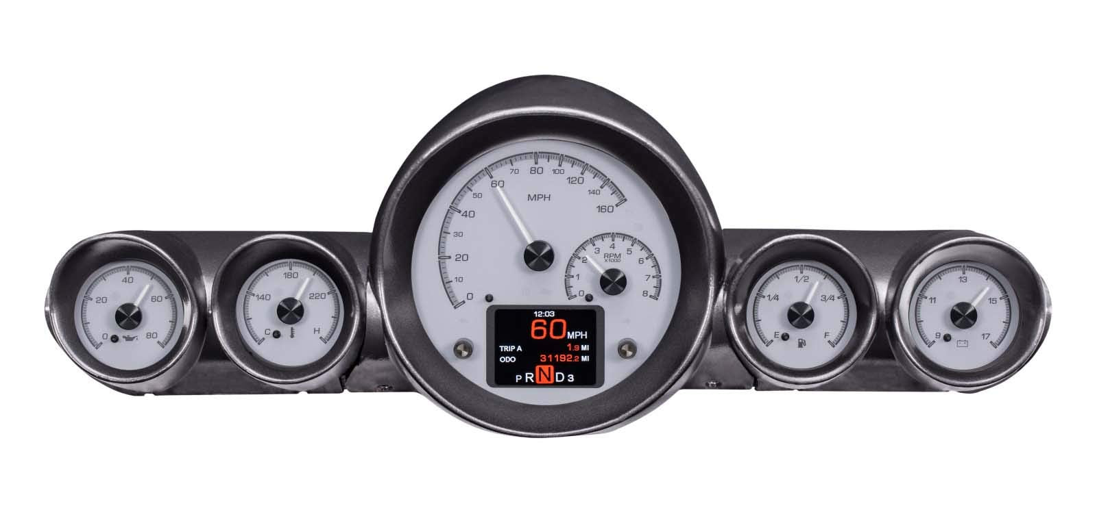 Dakota Digital 59 Chevy Impala 60 El Camino Custom Gauges Silver Alloy HDX-59C-IMP-S