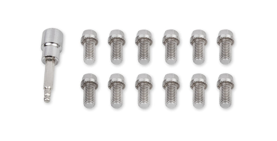 Headlock Locking Mr. Gasket 2230G Header Bolt, (Set of 12)