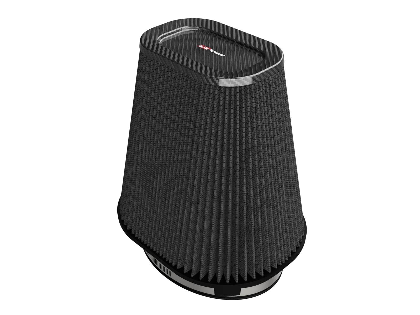 aFe POWER Intake Replacement Track Series Air Filter w/Pro 5R Oiled Media - Black, 7.50"x5.50" Inlet, 9" Tall - #27-90204K